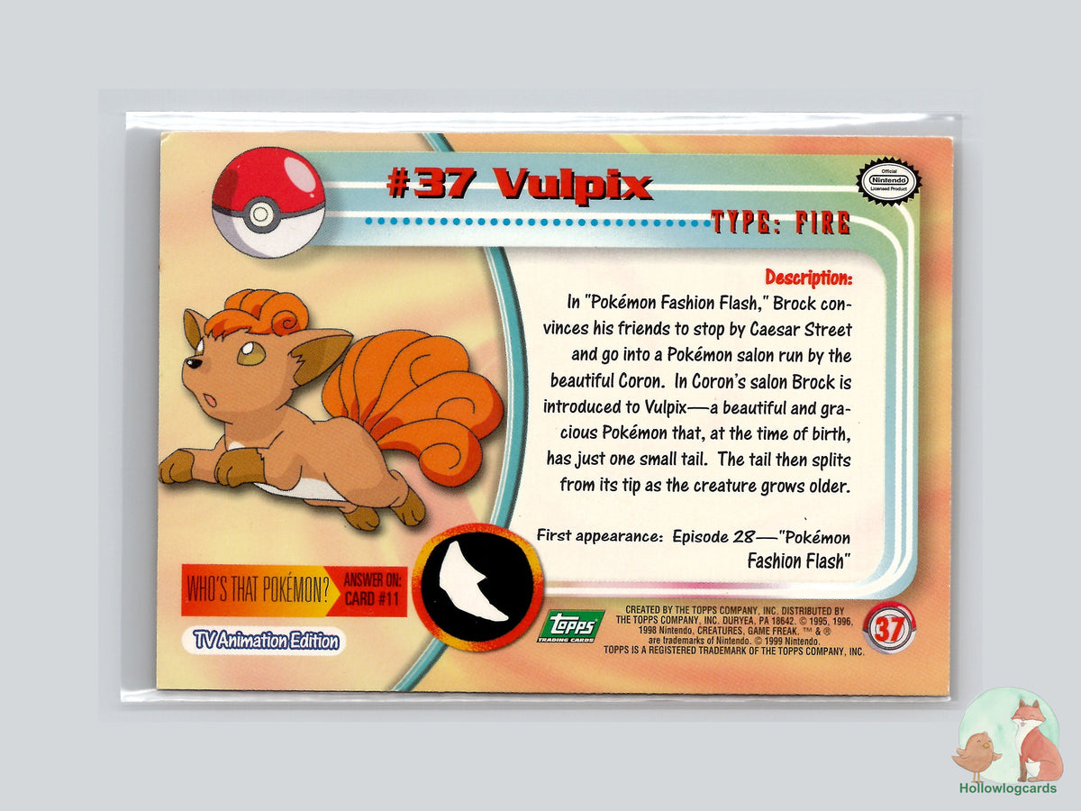 Vulpix (#37) - Topps Trading Cards Series 1