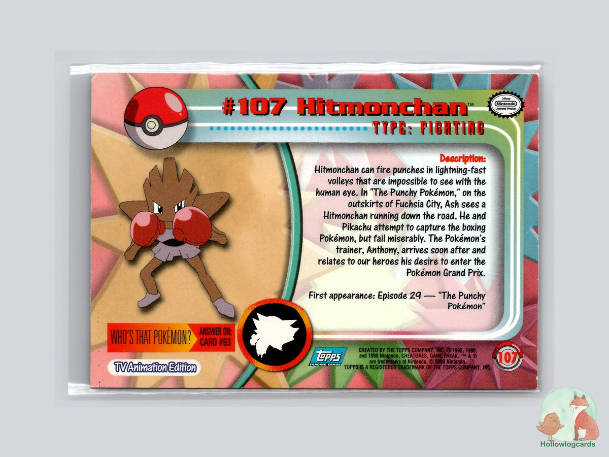 Hitmonchan (#107) - Topps Trading Cards Series 2