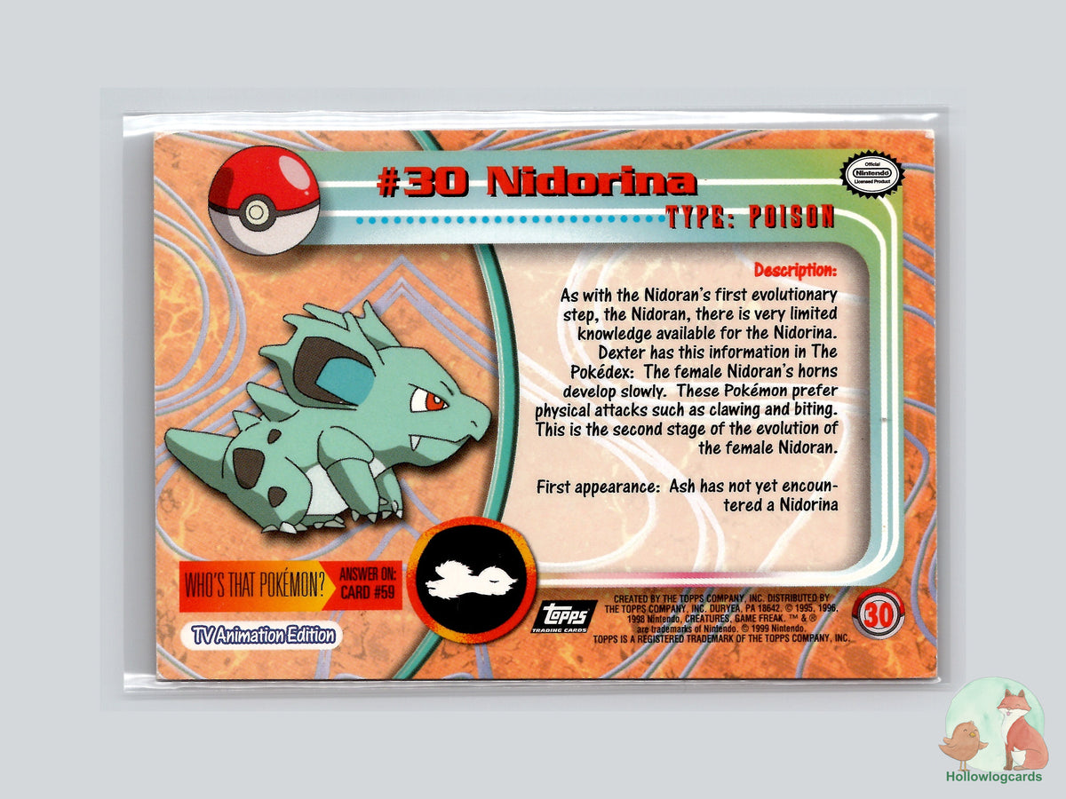 Nidorina (#30) - Topps Trading Cards Series 1