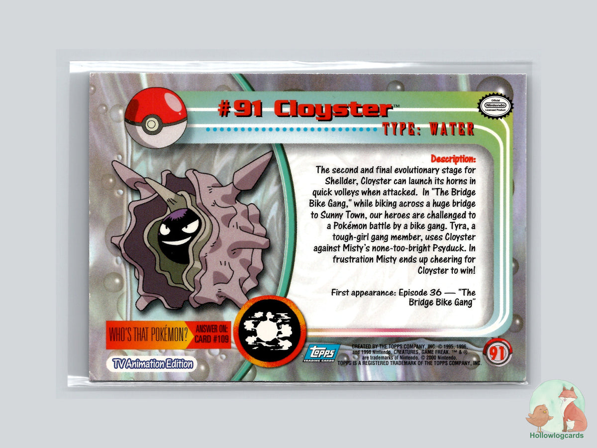 Cloyster (#91) - Topps Trading Cards Series 2