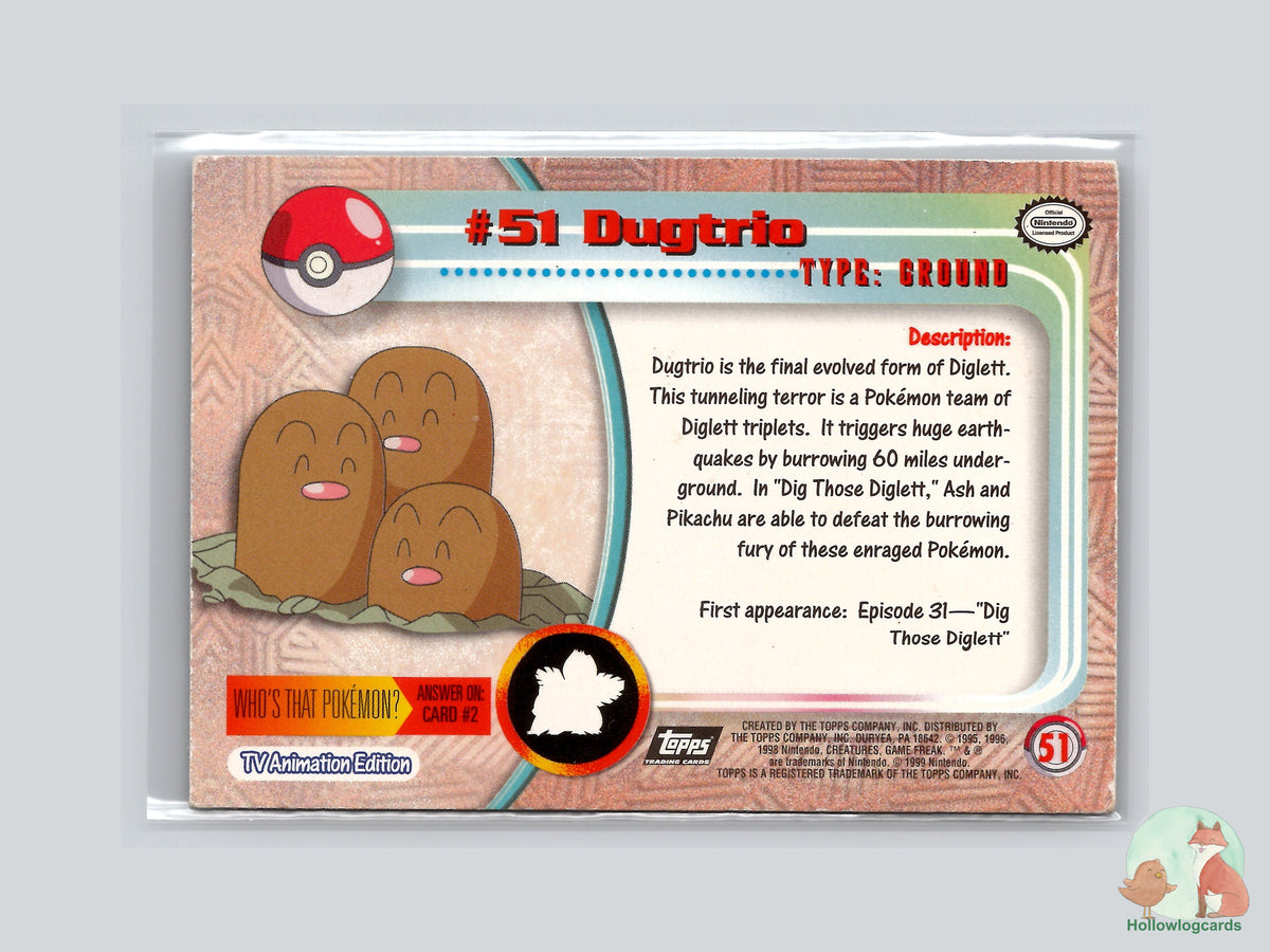 Dugtrio (#51) Chrome Foil - Topps Chrome Trading Cards Series 1