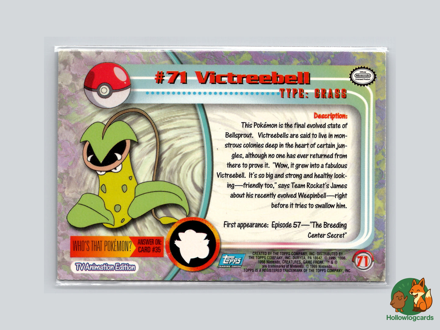 Victreebel (#71) Chrome Foil - Topps Trading Cards Series 1