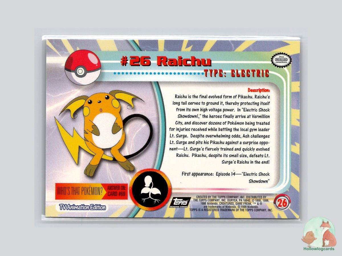 Raichu (#26) Chrome Foil - Topps Chrome Trading Cards Series 1