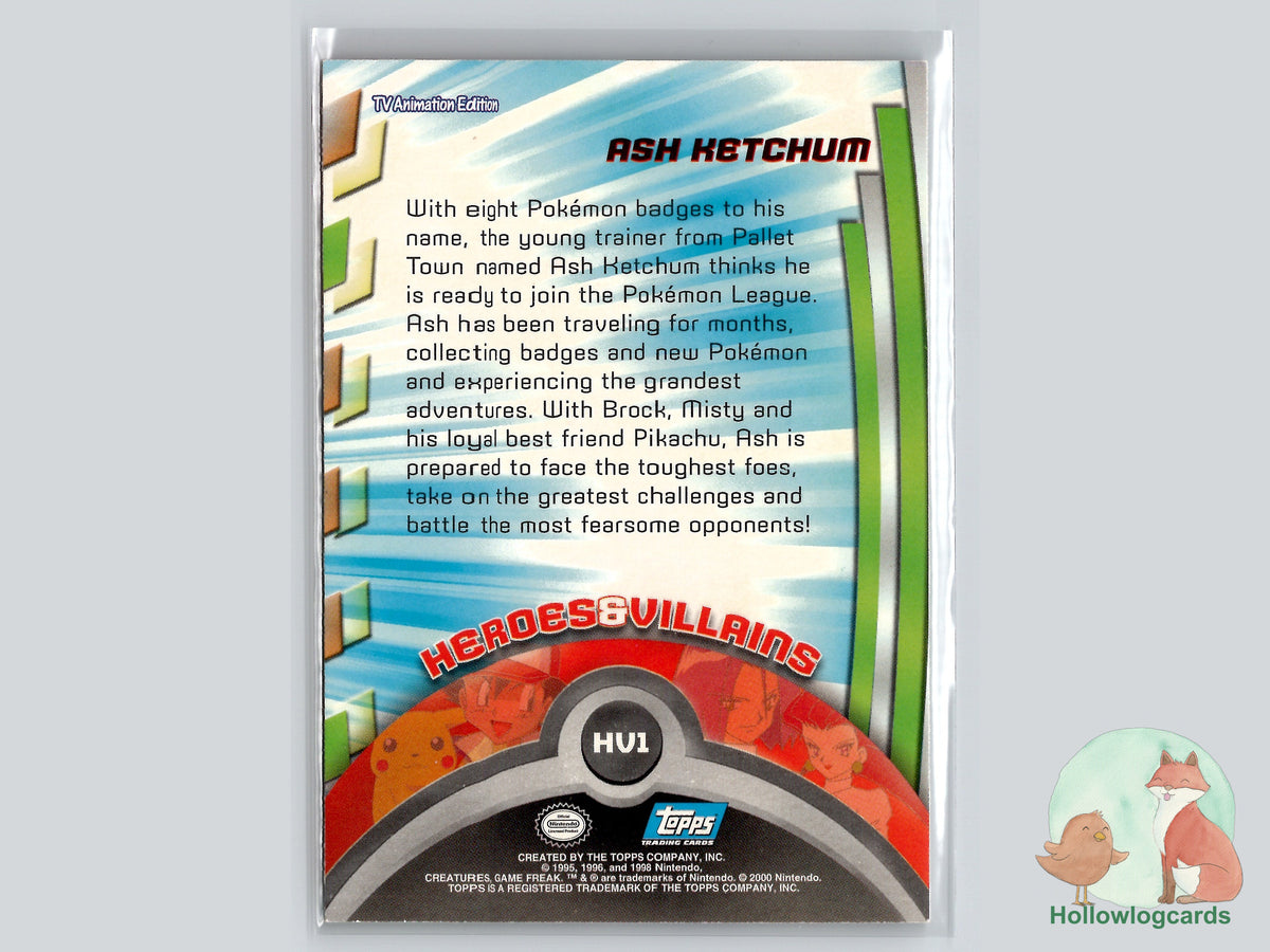 Ash Ketchum (#HV1) - Topps Heroes & Villains