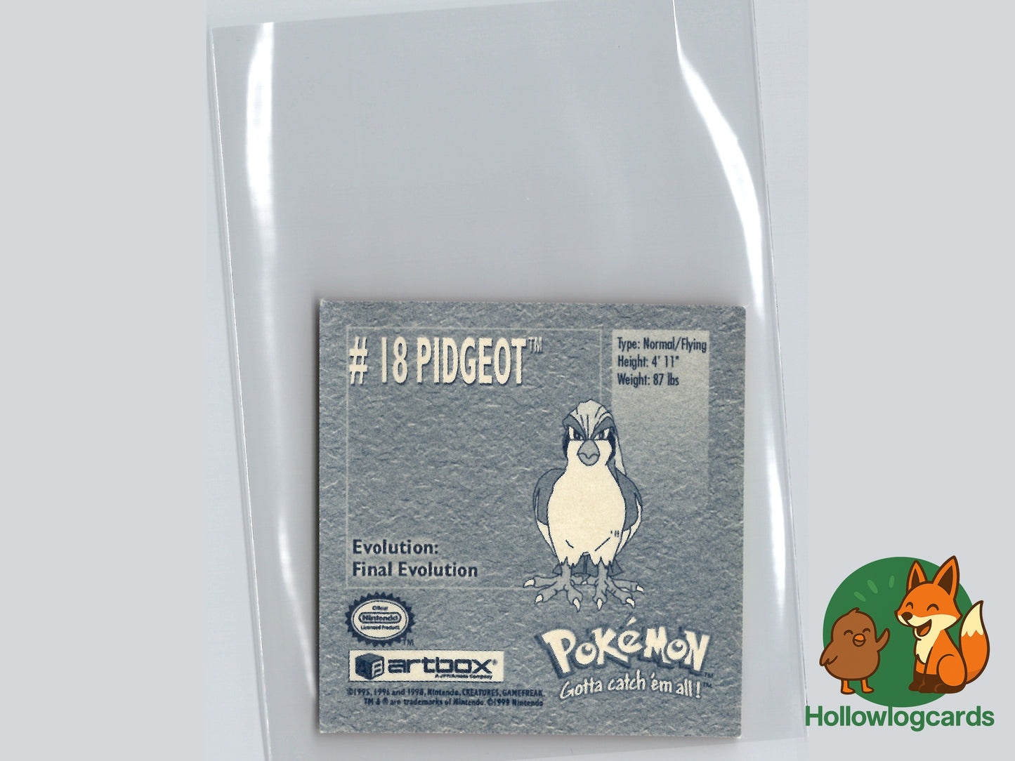Pidgeot - 18 - Artbox Sticker - Nintendo