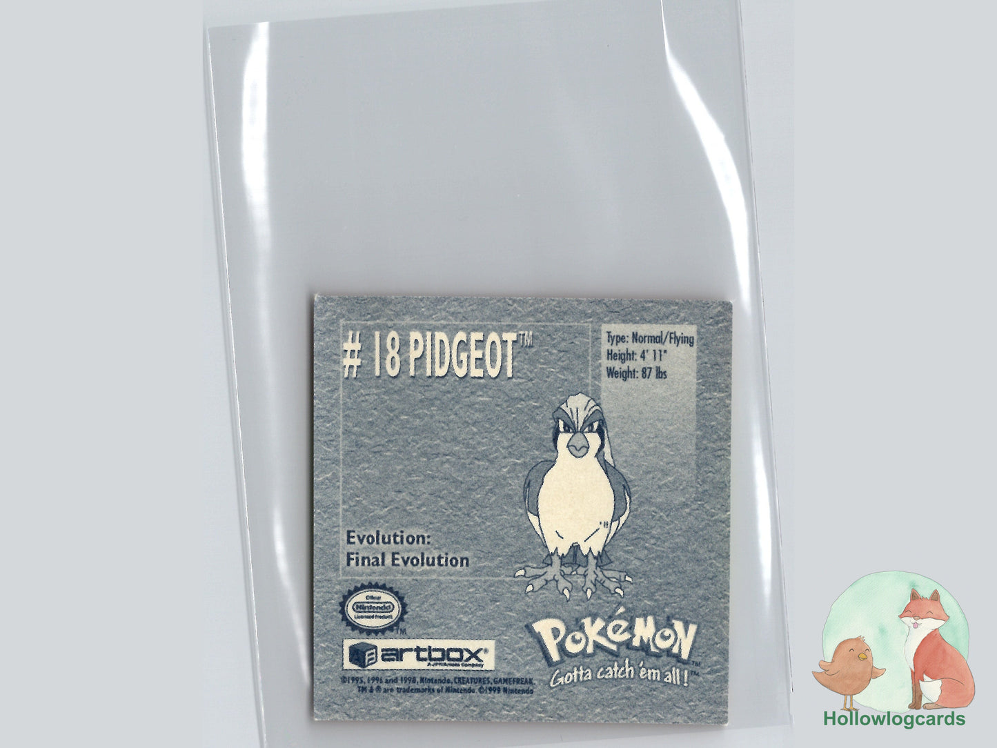 Pidgeot - 18 - Artbox Sticker - Nintendo