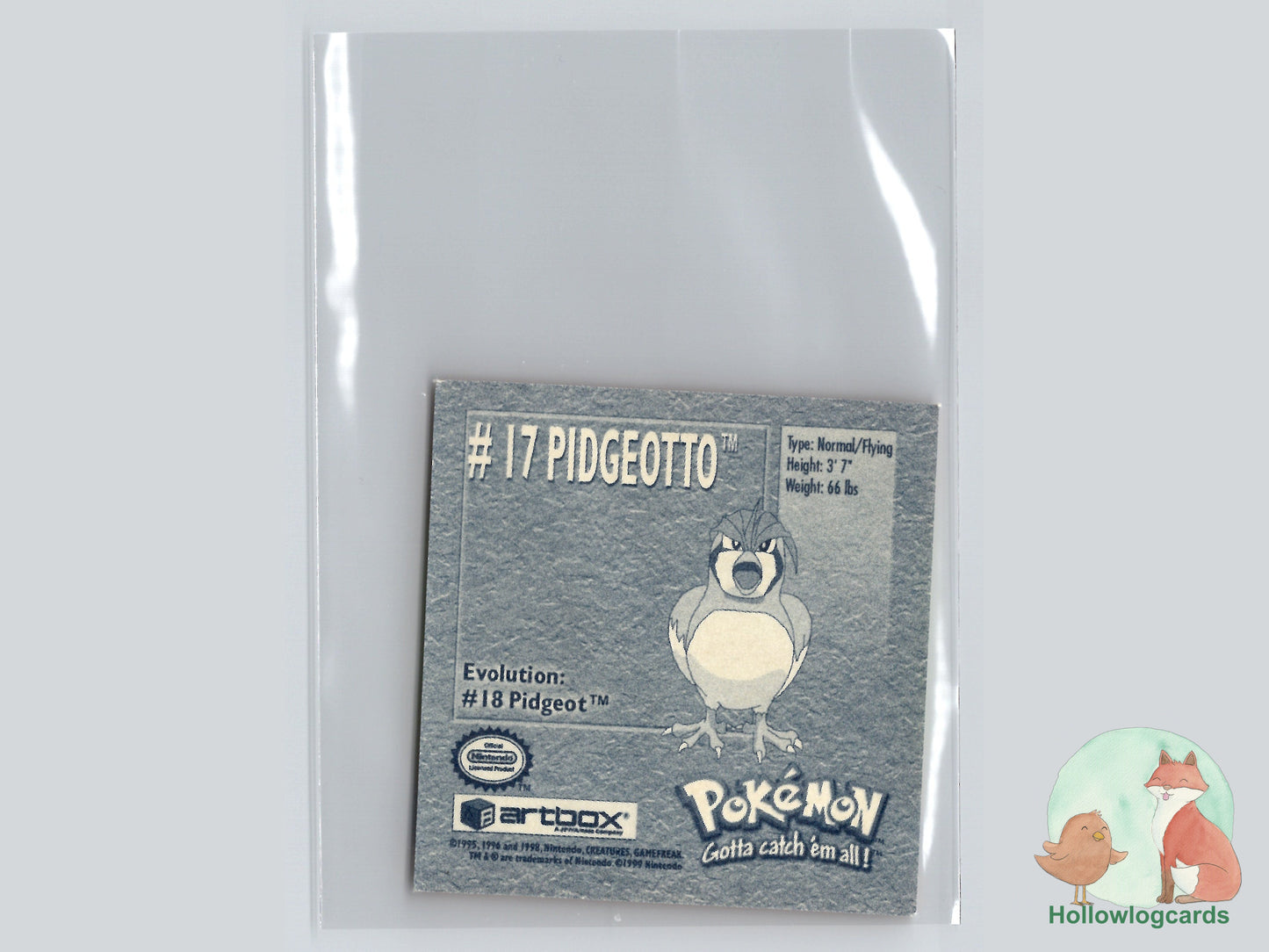 Pidgeotto - 17 - Artbox Sticker - Nintendo