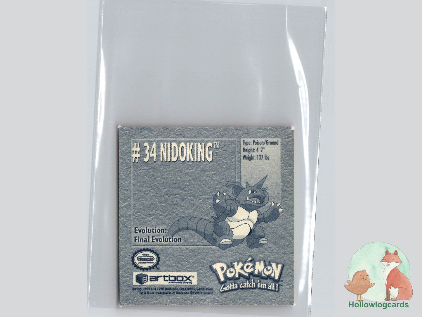 Nidoking - 34 - Artbox Sticker - Nintendo