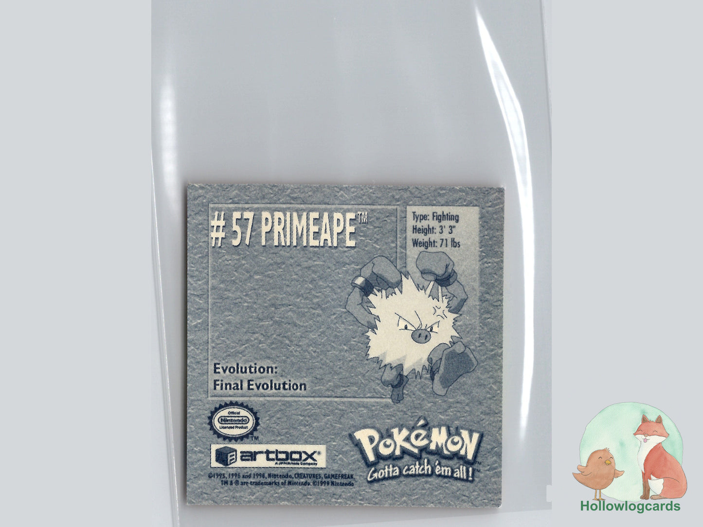 Primeape - 57 - Artbox Sticker - Nintendo
