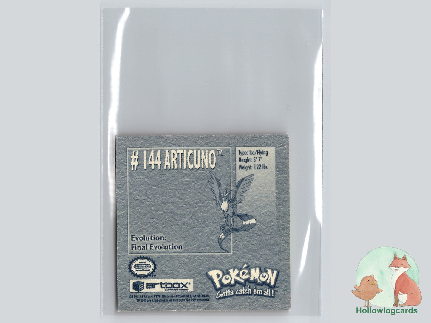 Articuno - 144 - Artbox Sticker - Nintendo
