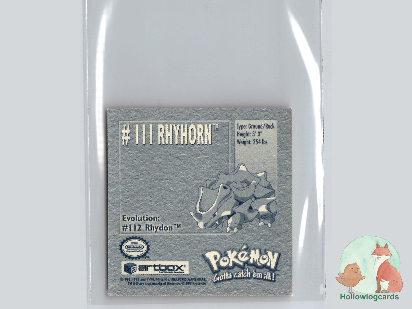 Rhyhorn - 111 - Artbox Sticker - Nintendo
