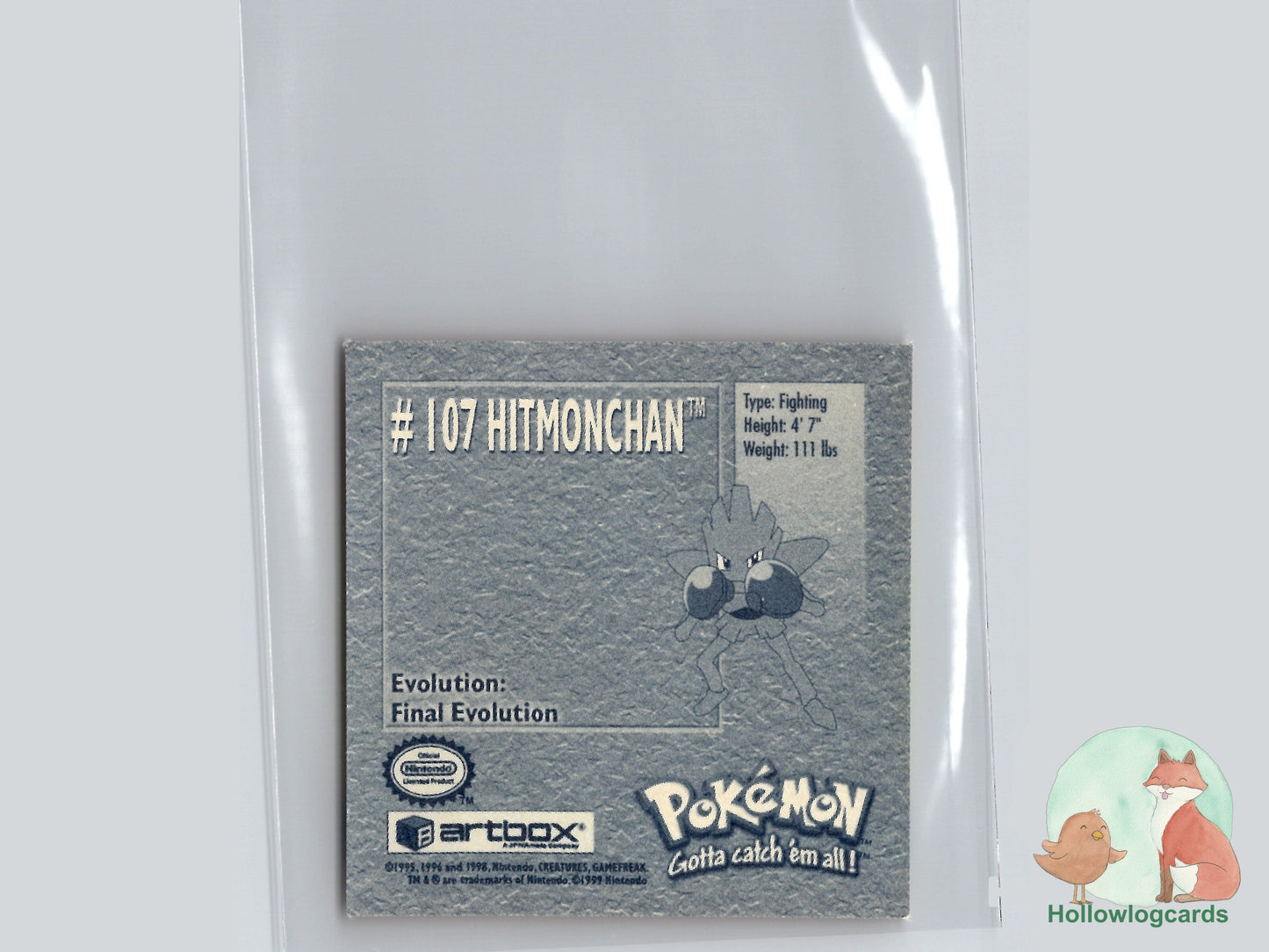 Hitmonchan - 107 - Artbox Sticker - Nintendo