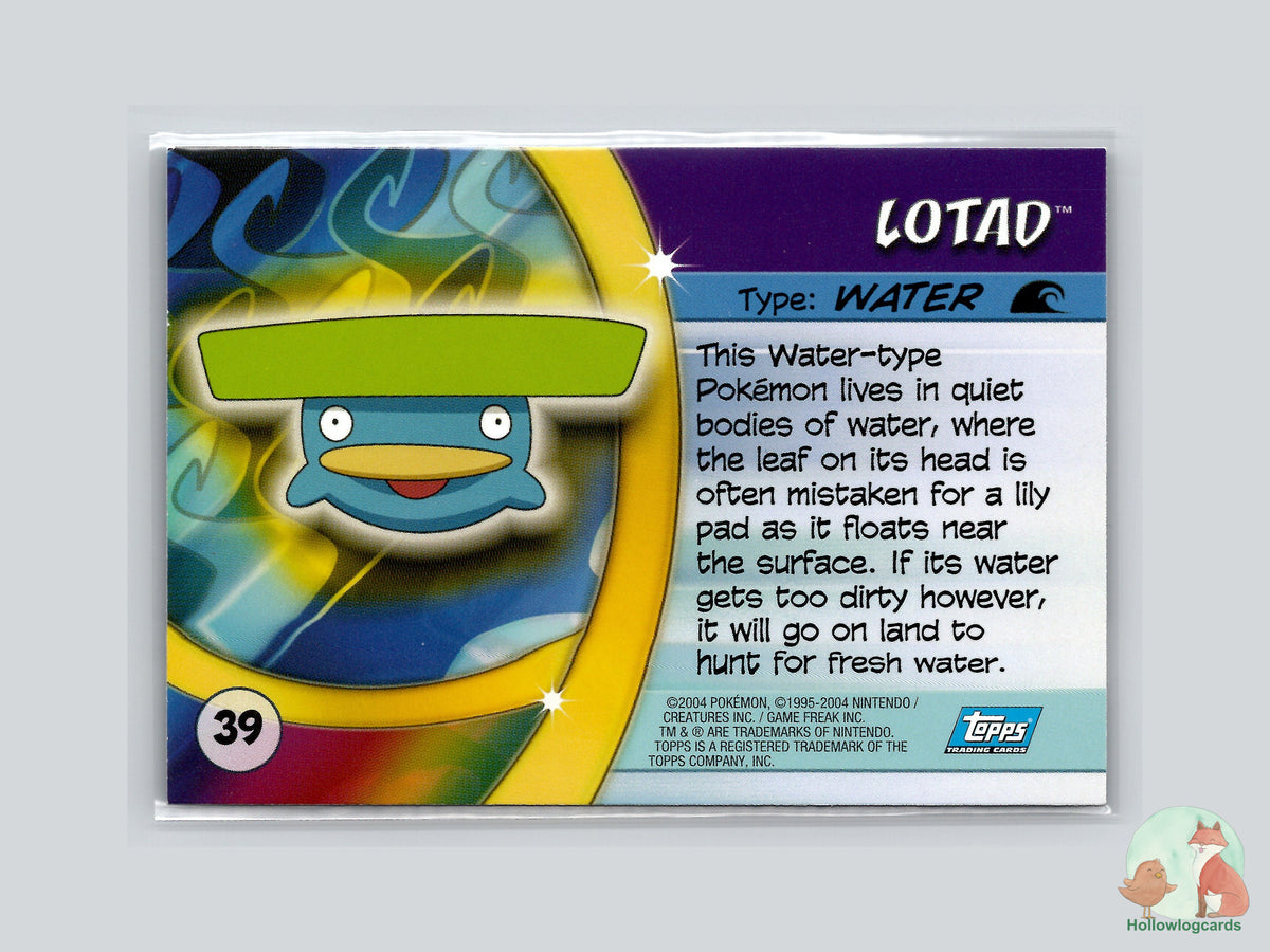 Lotad (#39) - Topps Advanced Trading Cards