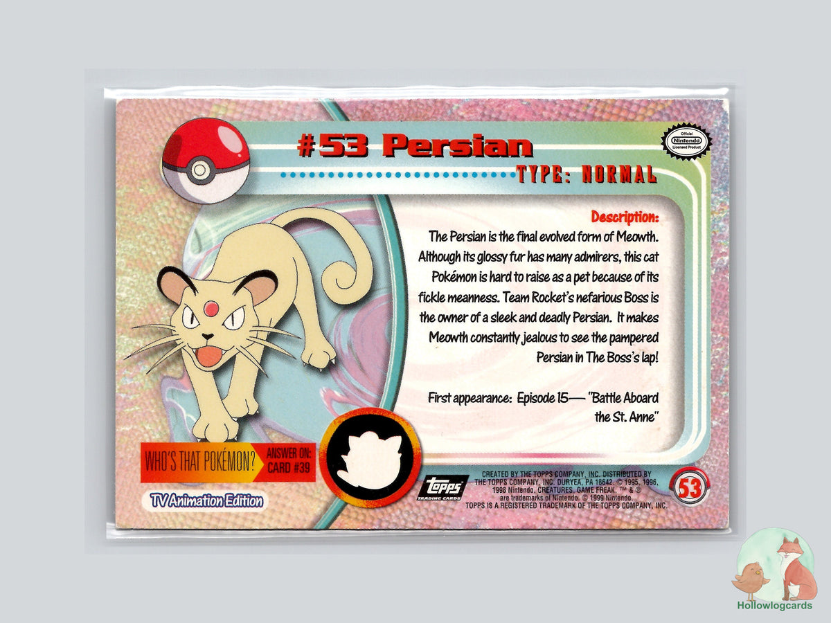 Persian (#53) Chrome Foil - Topps Chrome Trading Cards Series 1