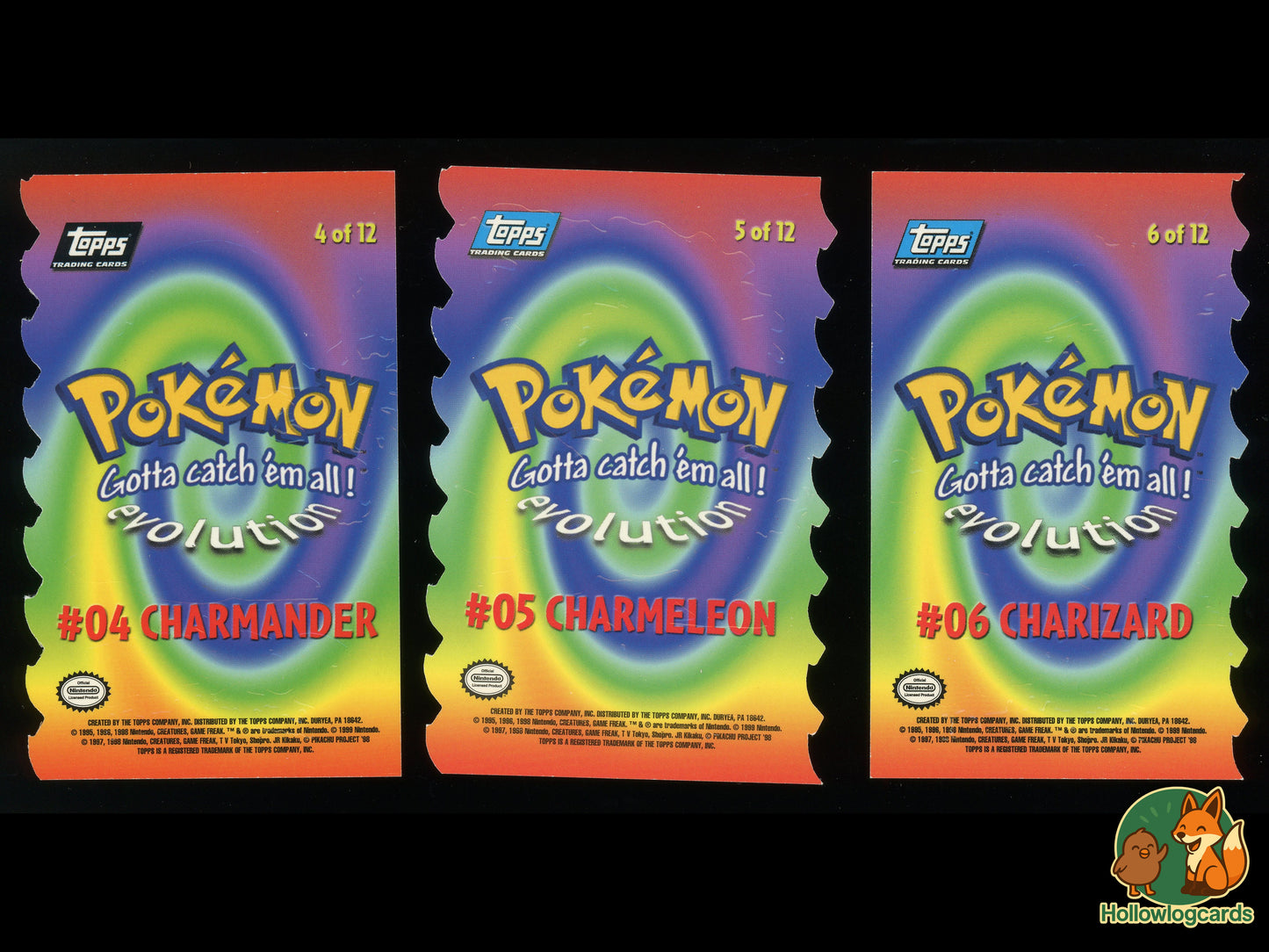 Charizard Charmeleon Charmander - Die Cut Set - Movie - Topps
