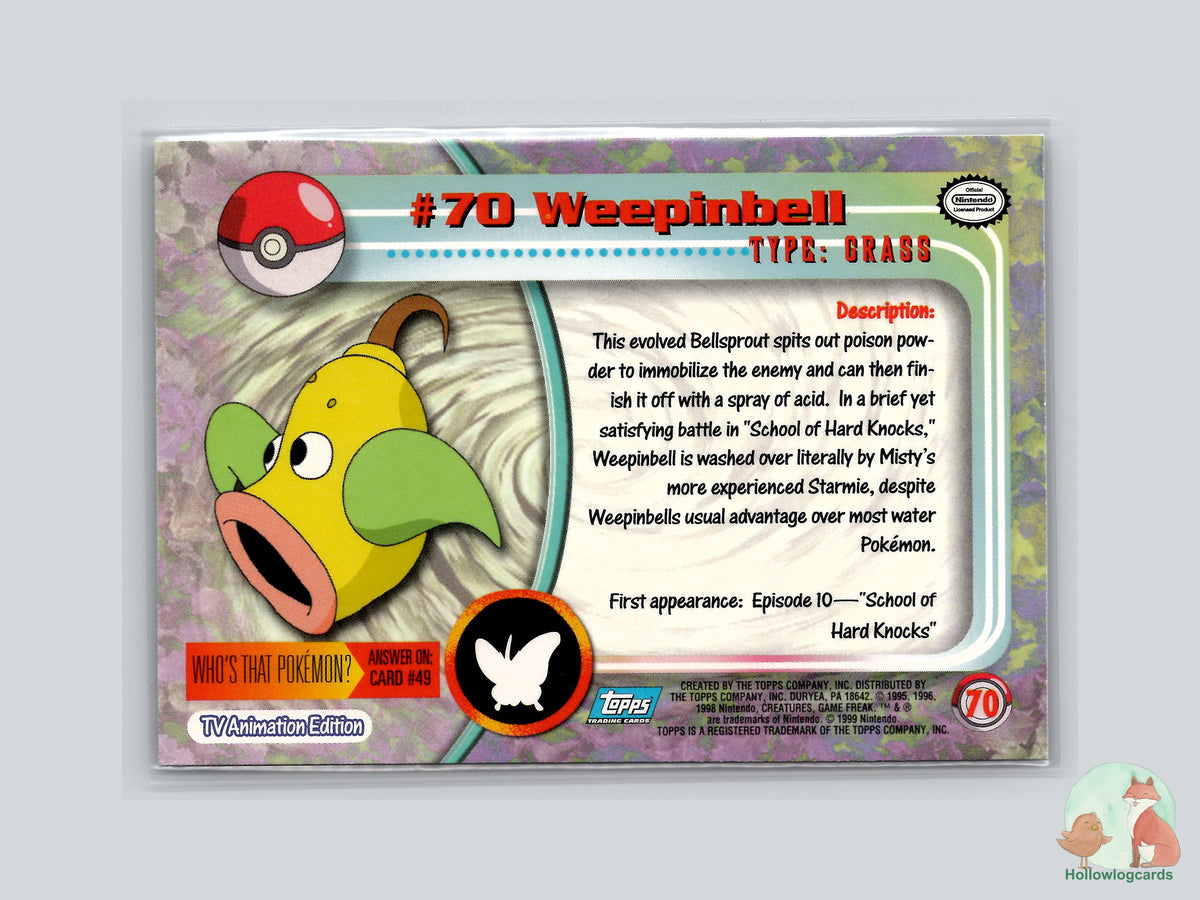 Weepinbell (#70) - Topps Trading Cards Series 1