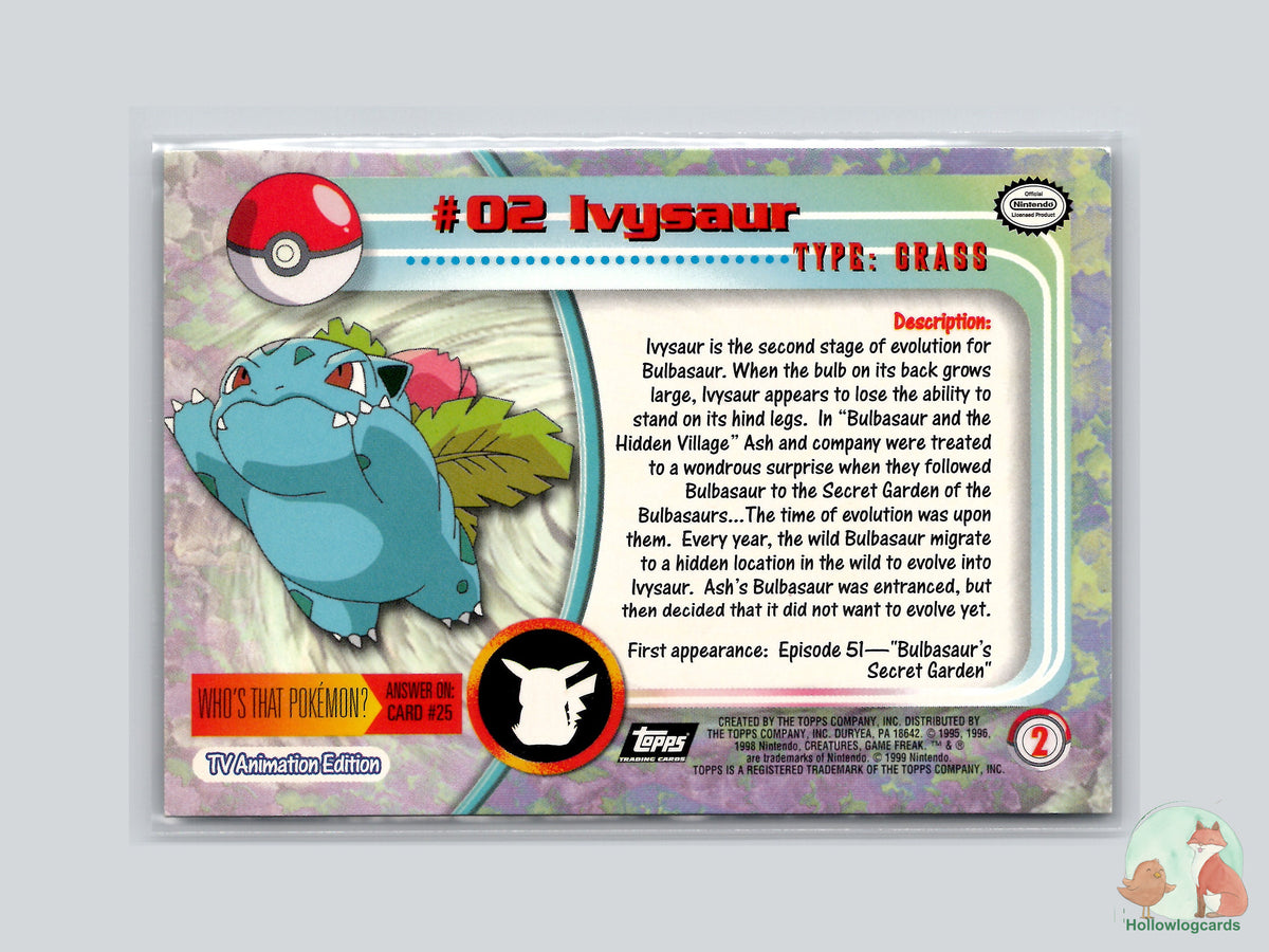 Ivysaur (#2) Chrome Foil - Topps Chrome Trading Cards Series 1