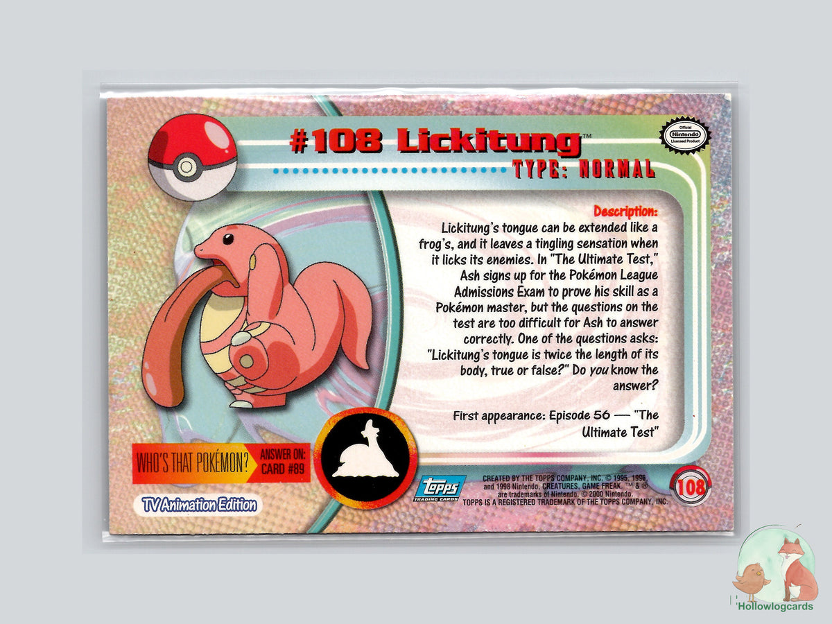 Lickitung (#108) Chrome Foil - Topps Chrome Trading Cards Series 2