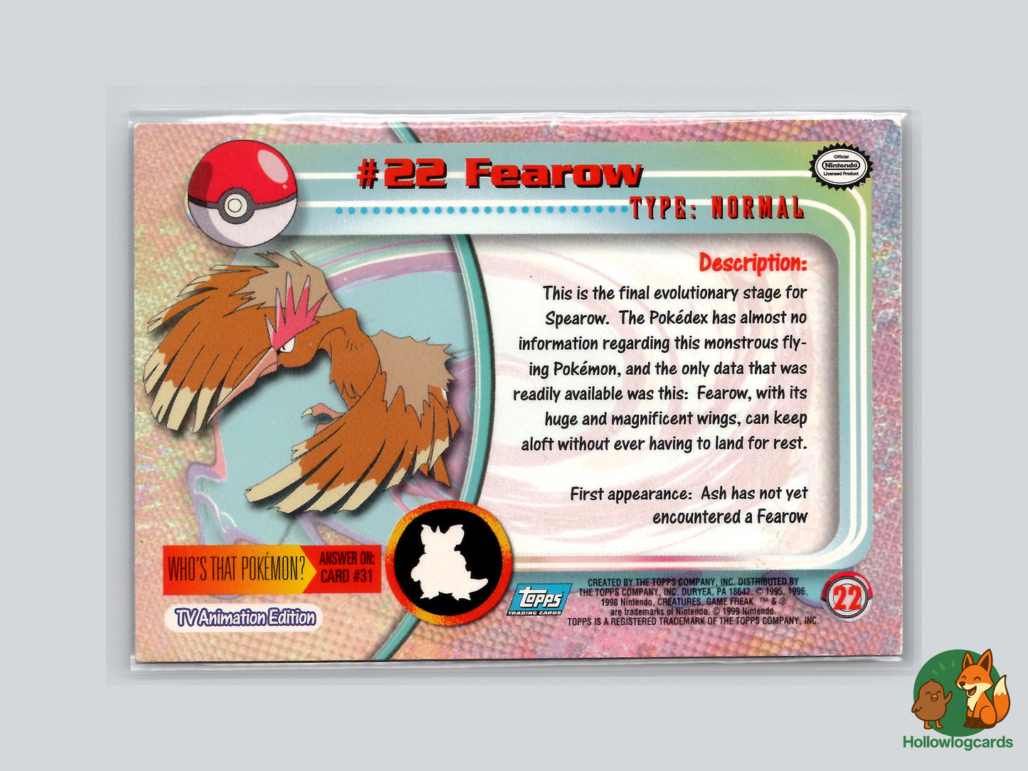 Fearow - 22 - Topps Chrome