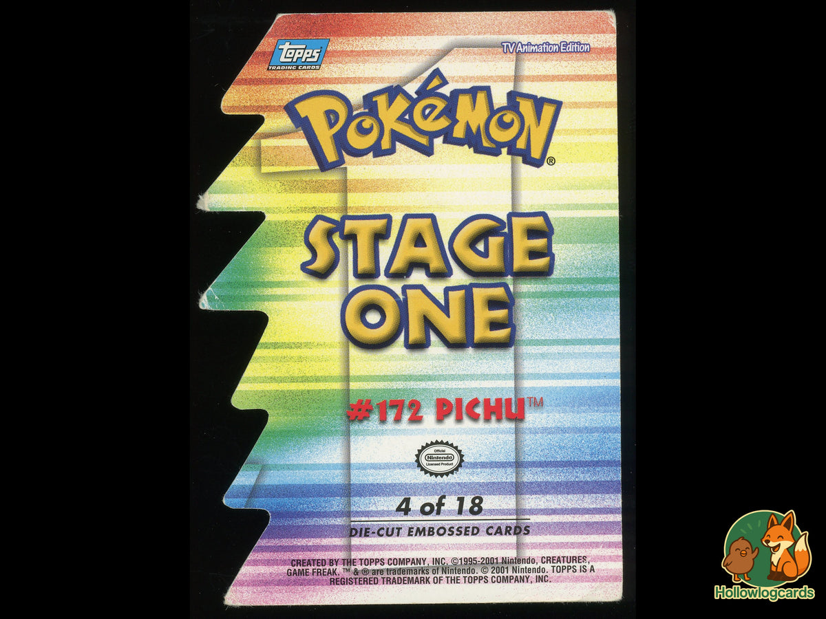 Pichu Die-Cut Embossed - Topps Johto League Champions Trading Cards