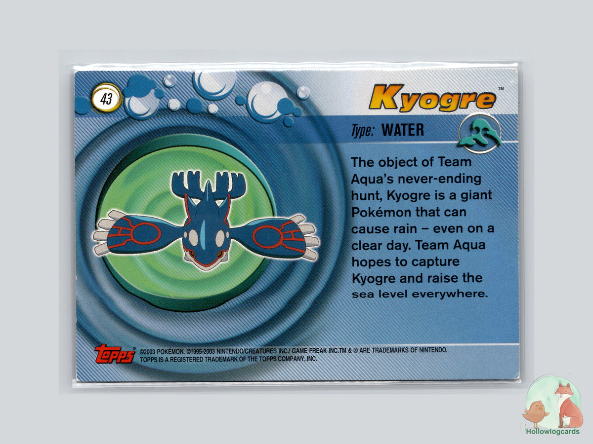 Kyogre - Topps Advanced Trading Cards