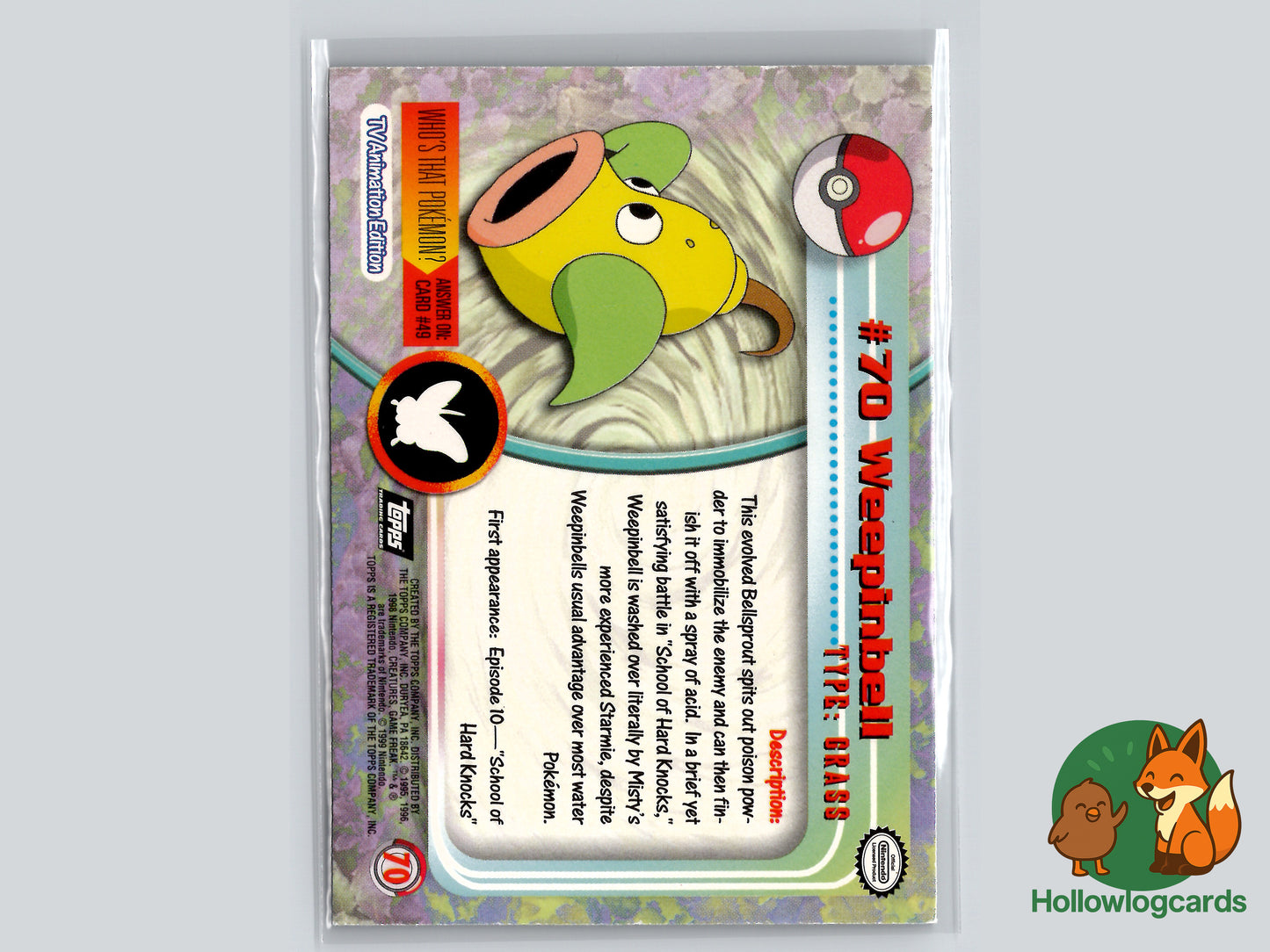 Weepinbell (#70) Diamond Chrome Foil - Topps Trading Cards Series 1