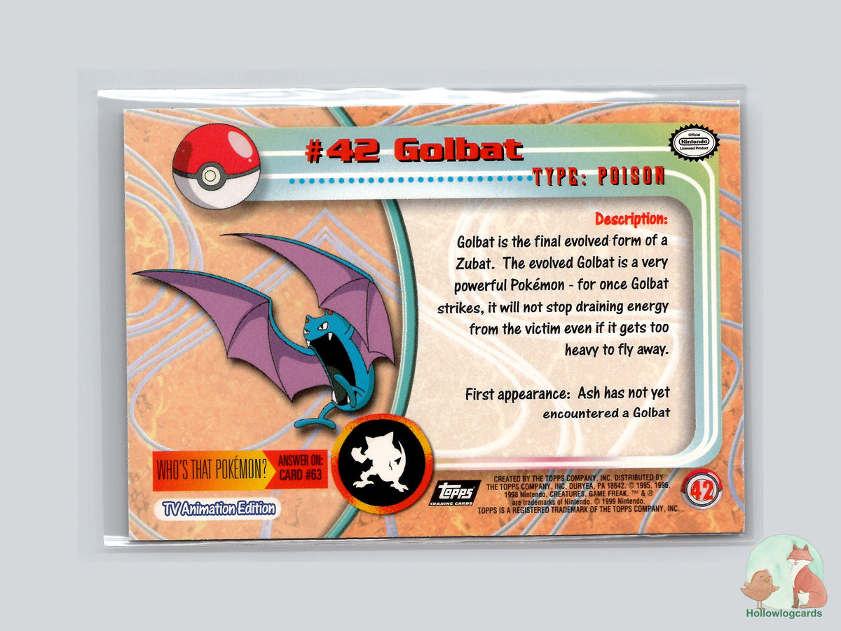 Golbat (#42) Diamond Chrome Foil - Topps Trading Cards Series 1