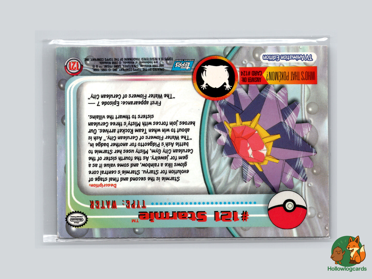 Starmie (#121) Rainbow Foil - Topps Trading Cards Series 3