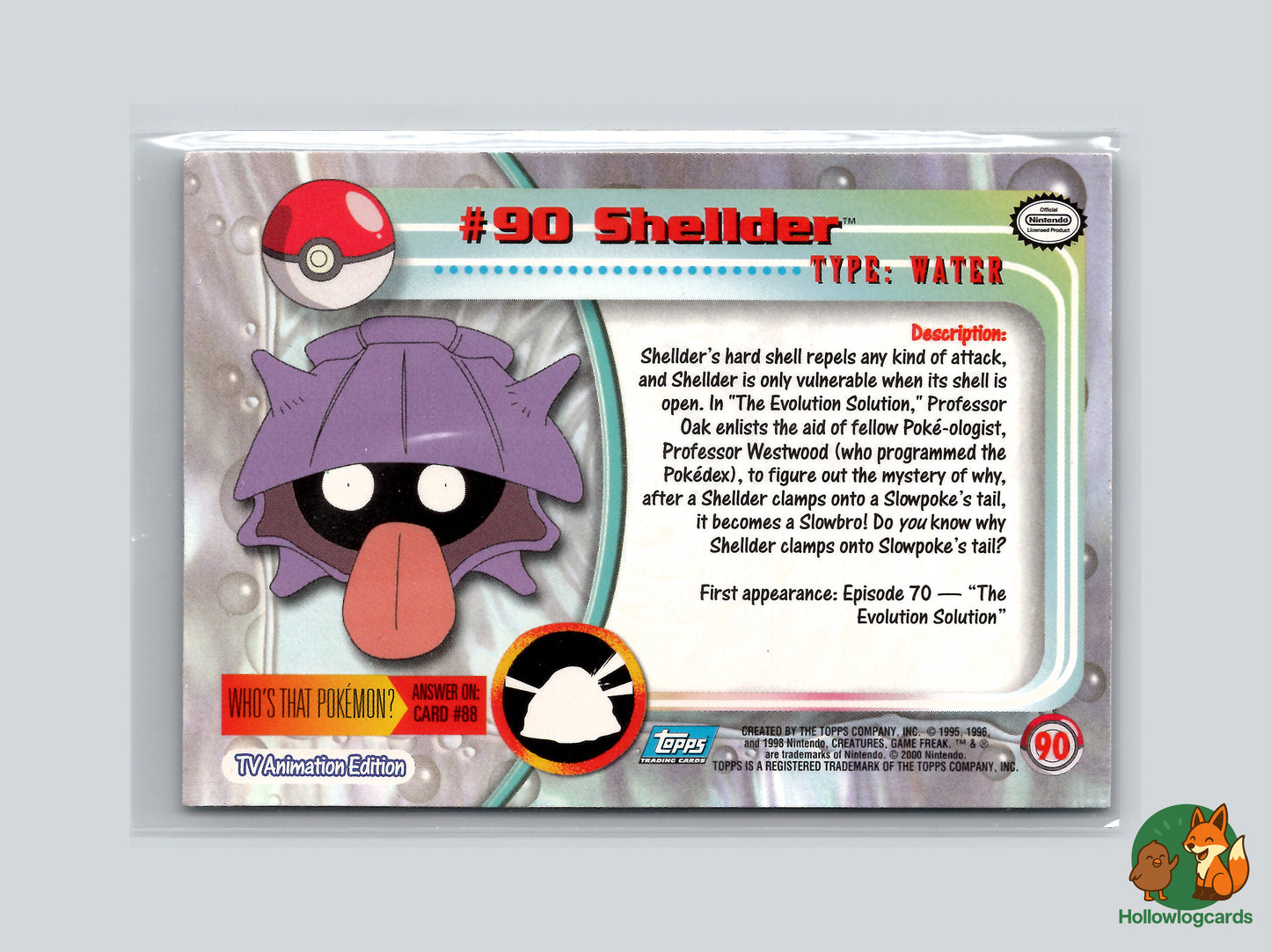 Shellder (#90) Chrome Foil - Topps Trading Cards Series 2
