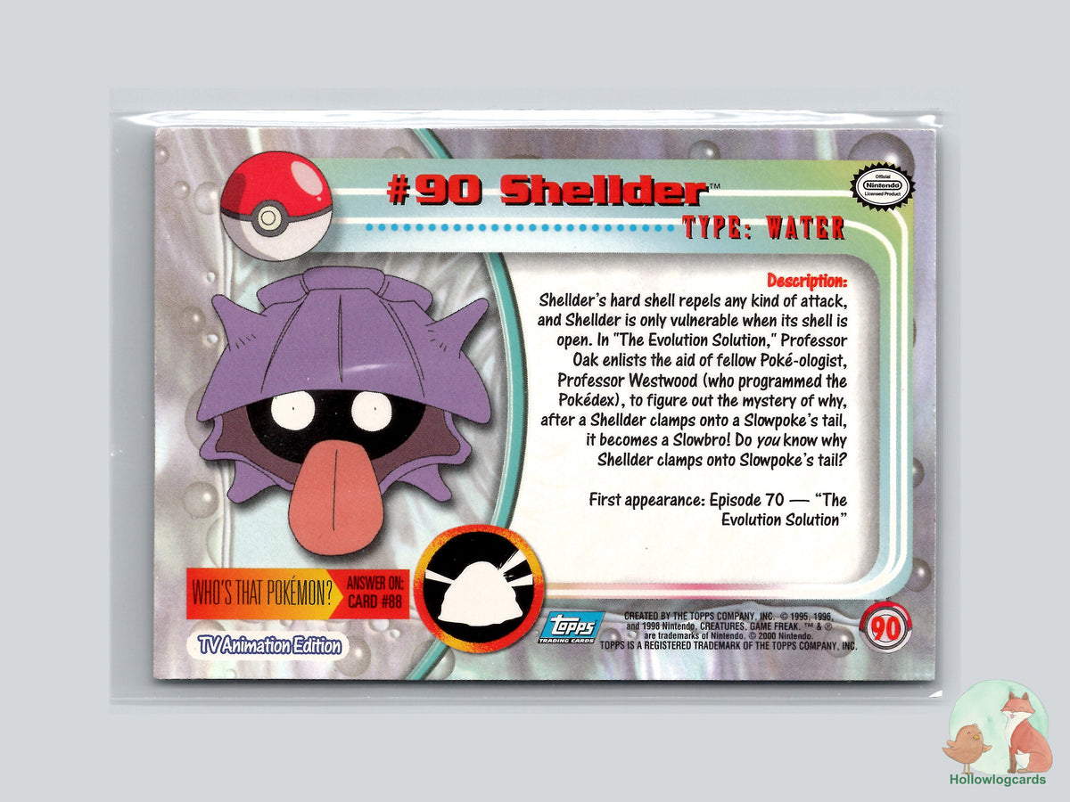 Shellder (#90) Chrome Foil - Topps Trading Cards Series 2
