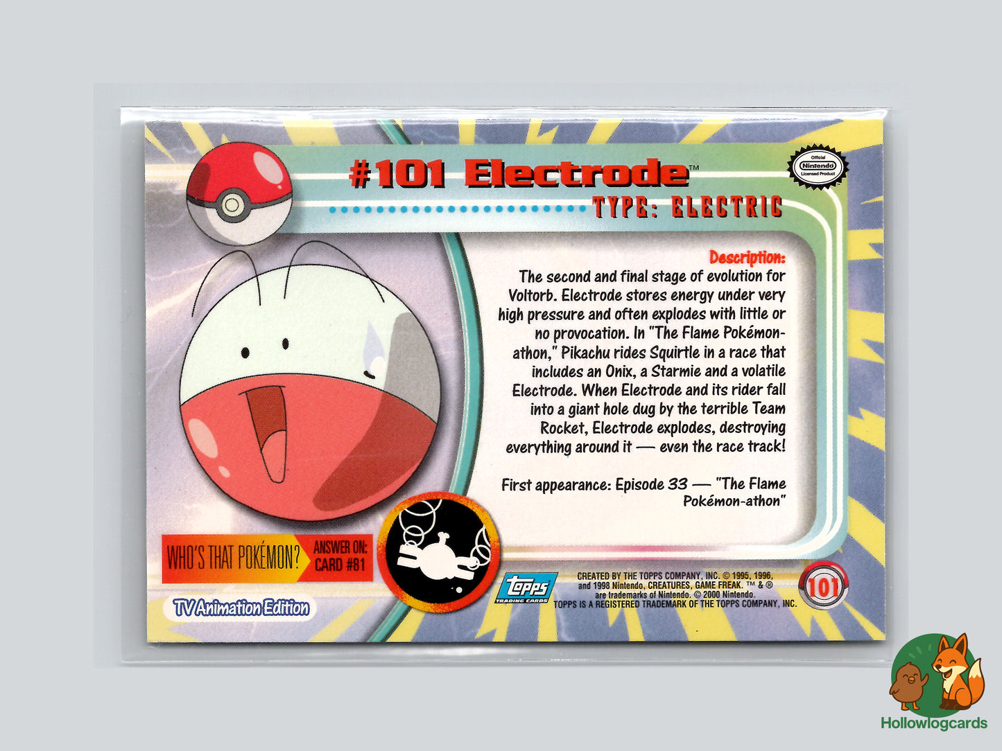 Electrode (#101) Chrome Foil - Topps Trading Cards Series 2