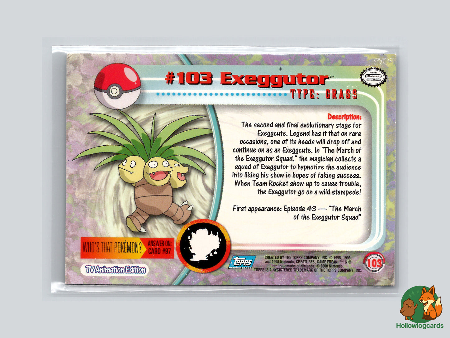 Exeggutor (#103) Chrome Foil - Topps Trading Cards Series 2