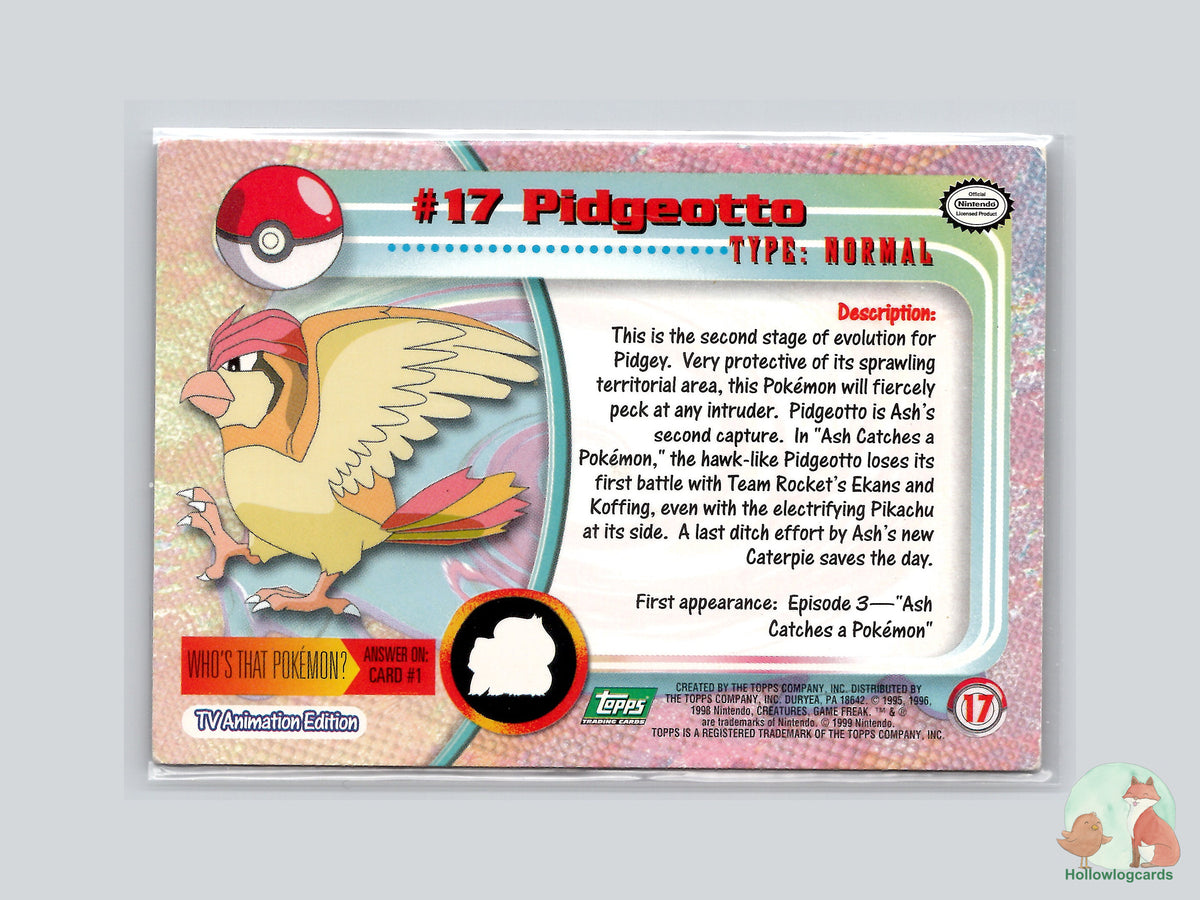 Pidgeotto (#17) - Topps Trading Cards Series 1