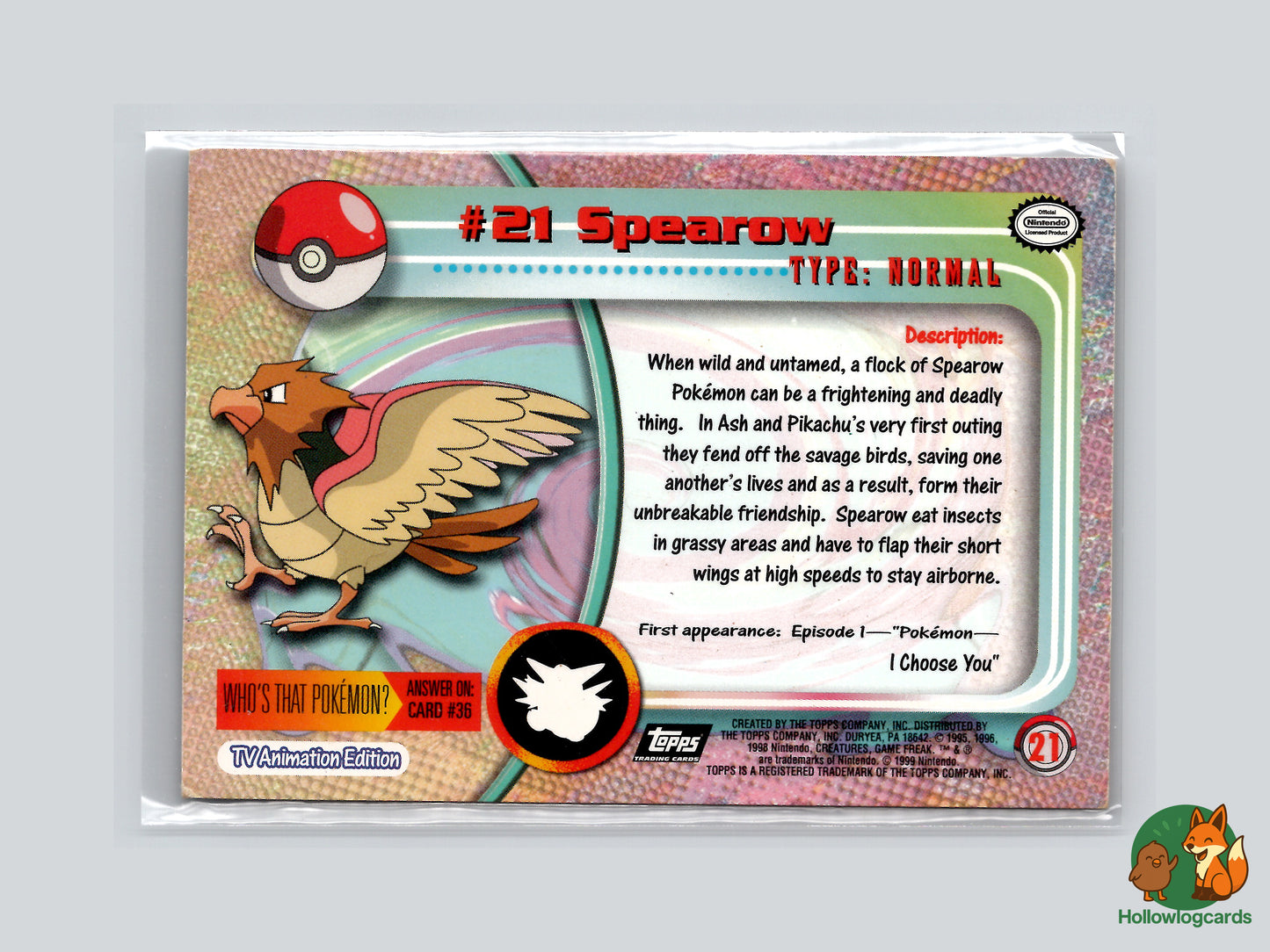 Spearow (#21) - Topps Trading Cards Series 1