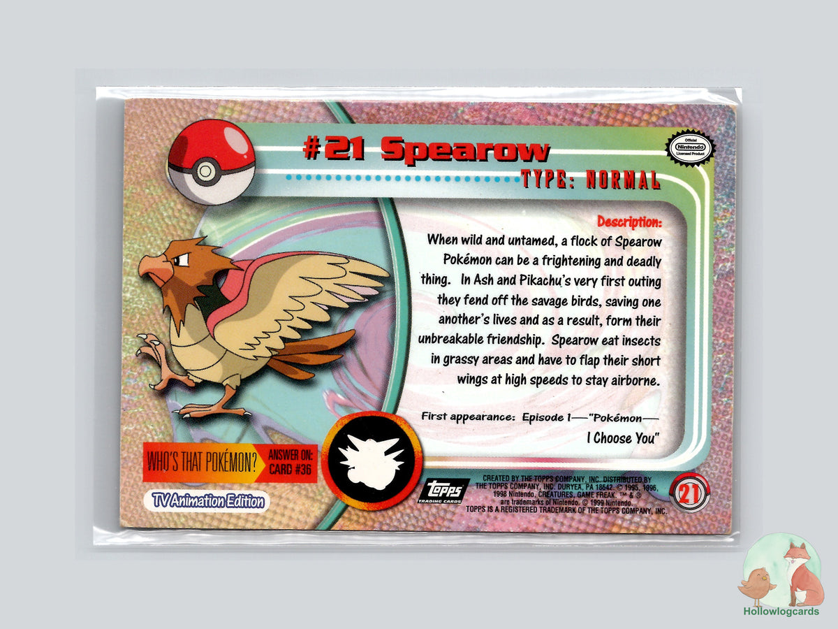 Spearow (#21) - Topps Trading Cards Series 1