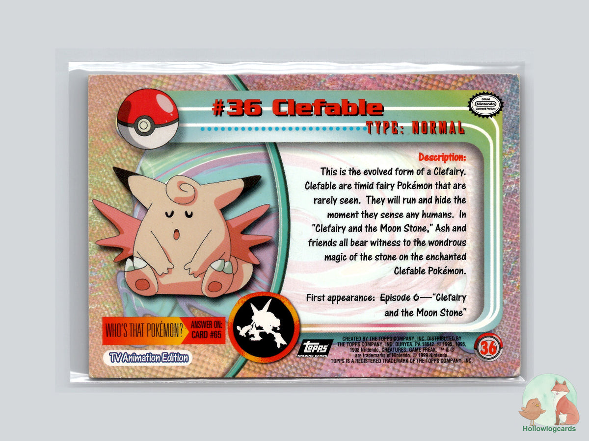 Clefable (#36) - Topps Trading Cards Series 1