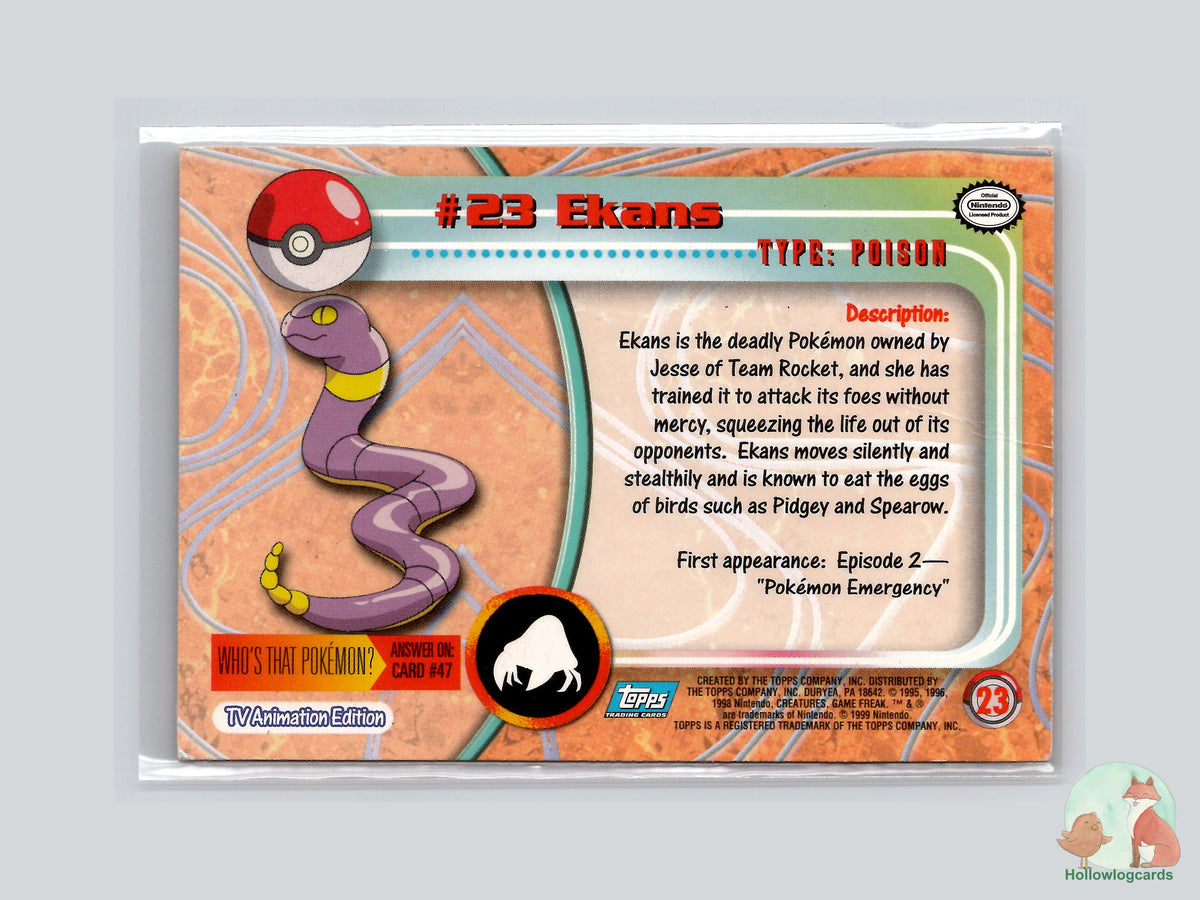 Ekans (#23) - Topps Trading Cards Series 1