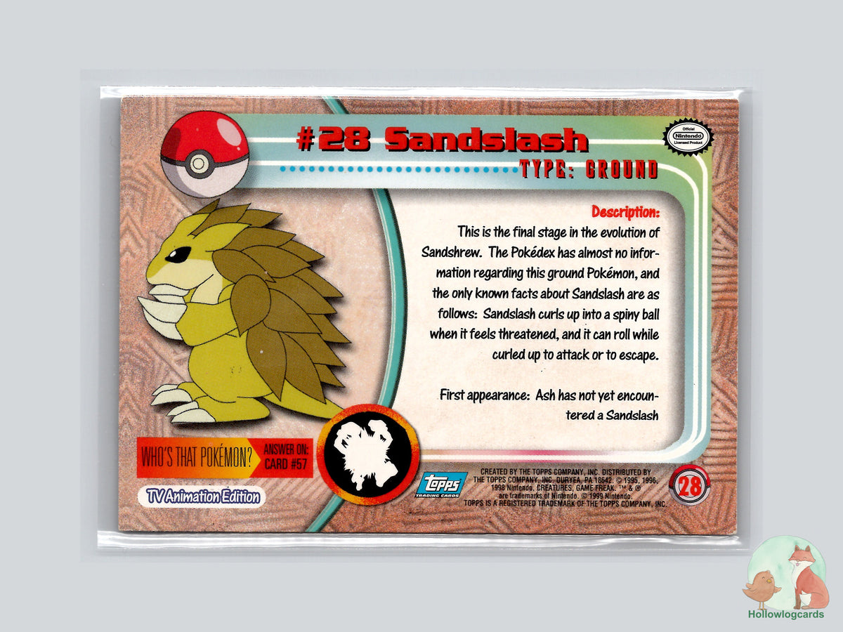Sandslash (#28) - Topps Trading Cards Series 1
