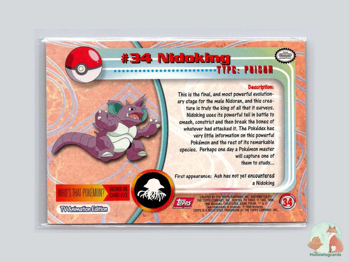 Nidoking (#34) - Topps Trading Cards Series 1