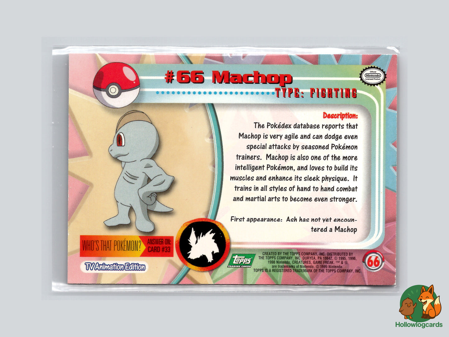 Machop (#66) - Topps Trading Cards Series 1
