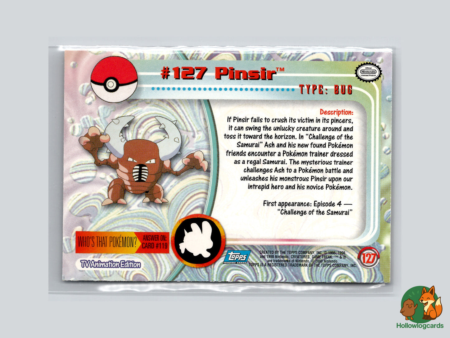 Pinsir (#127) - Topps Trading Cards Series 3