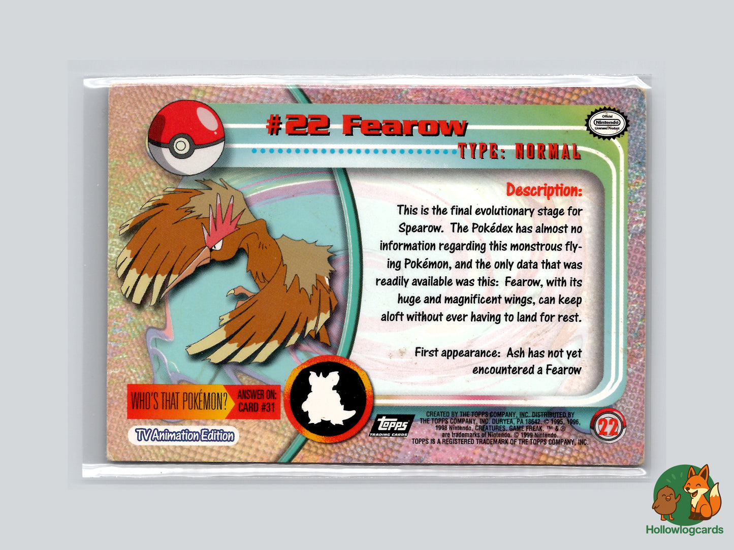 Fearow (#22) - Topps Trading Cards Series 1