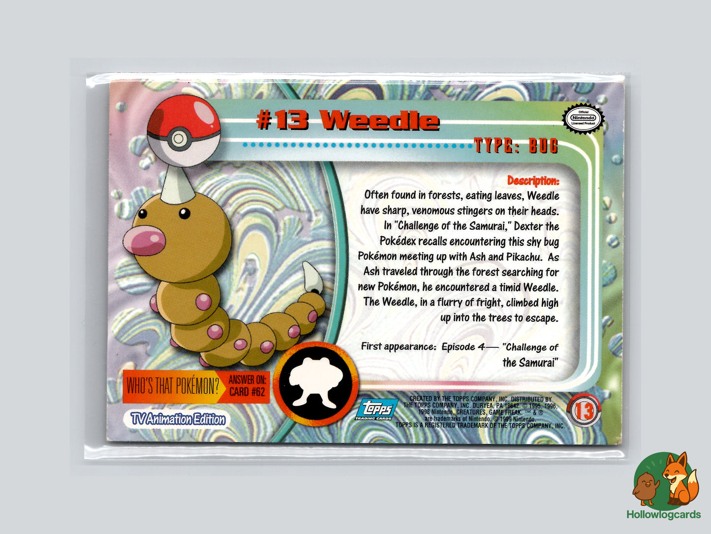 Weedle (#13) - Topps Trading Cards Series 1