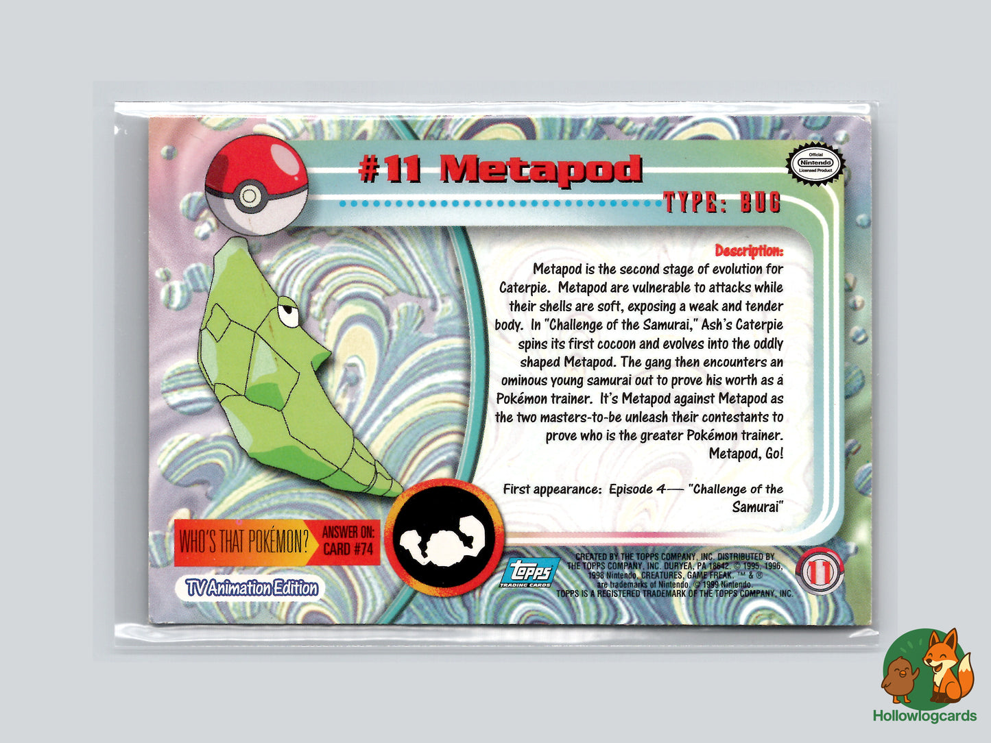 Metapod (#11) - Topps Trading Cards Series 1