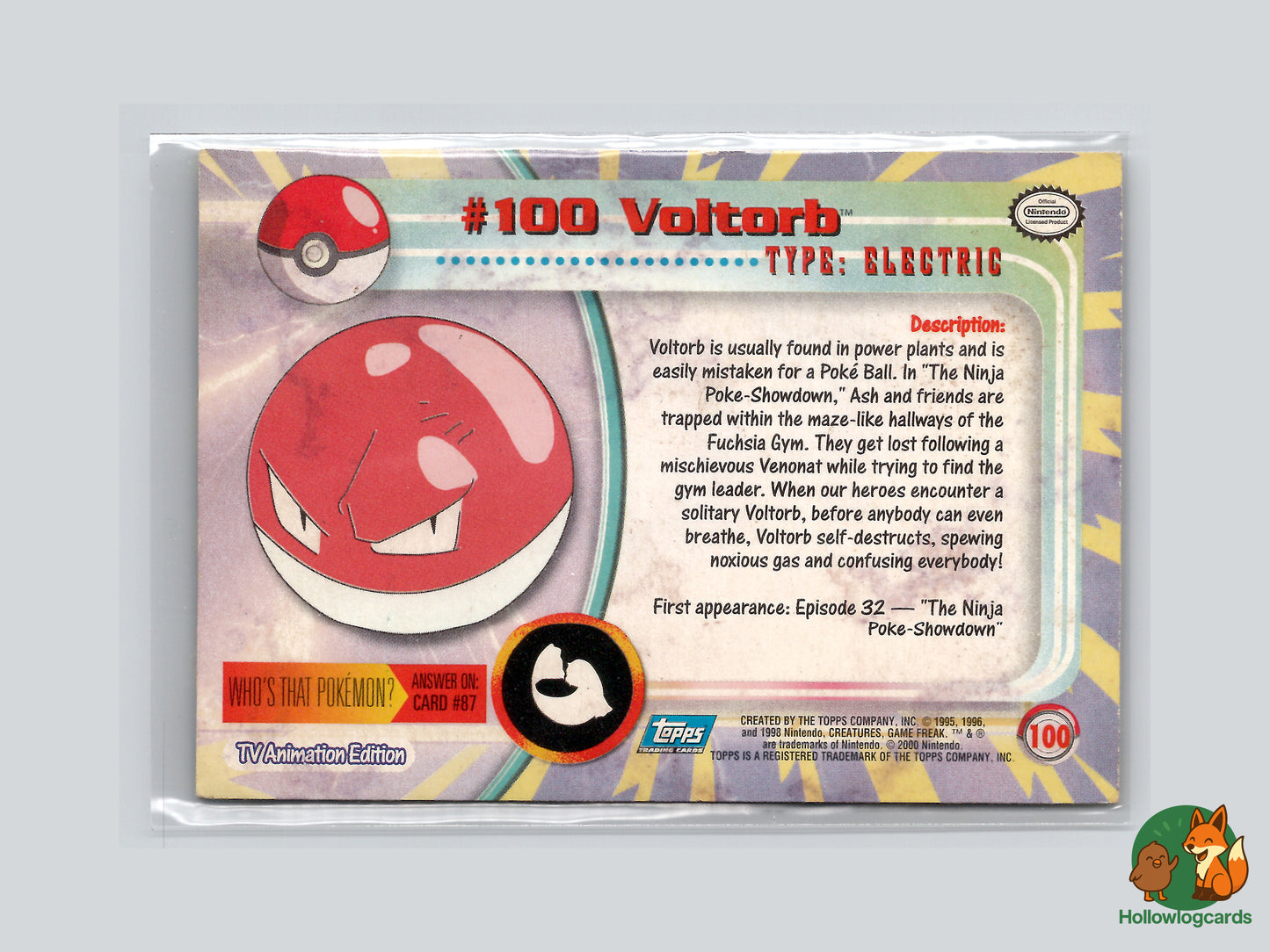 Voltorb (#100) - Topps Trading Cards Series 2