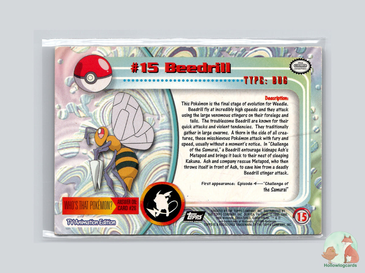 Beedrill (#15) Chrome Foil - Topps Trading Cards Series 1