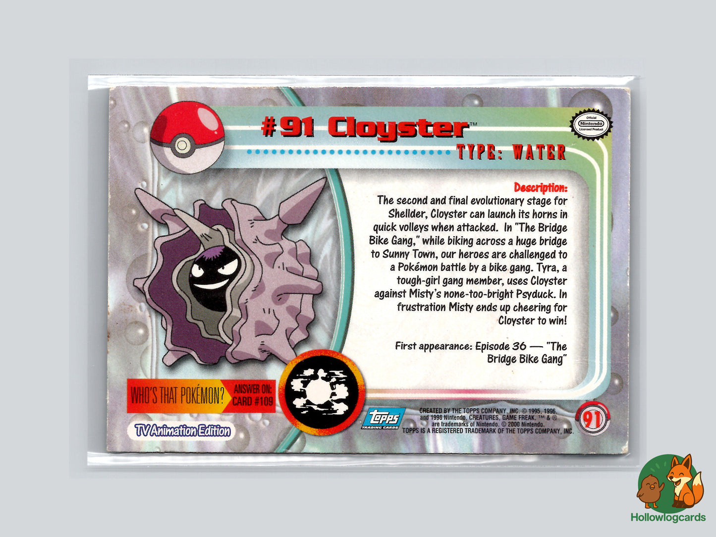 Cloyster (#91) Chrome Foil - Topps Trading Cards Series 2