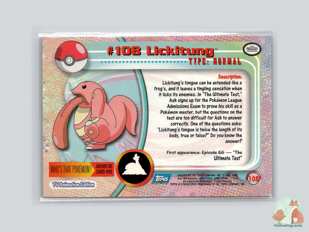 Lickitung (#108) - Topps Trading Cards Series 2
