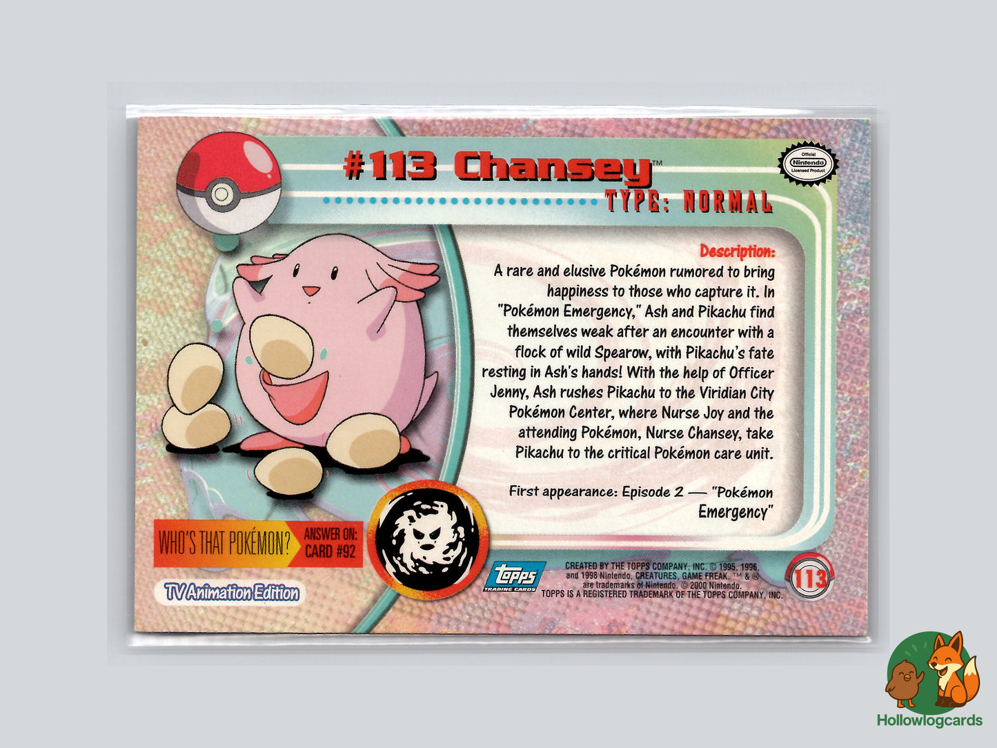 Chansey #113 - Topps