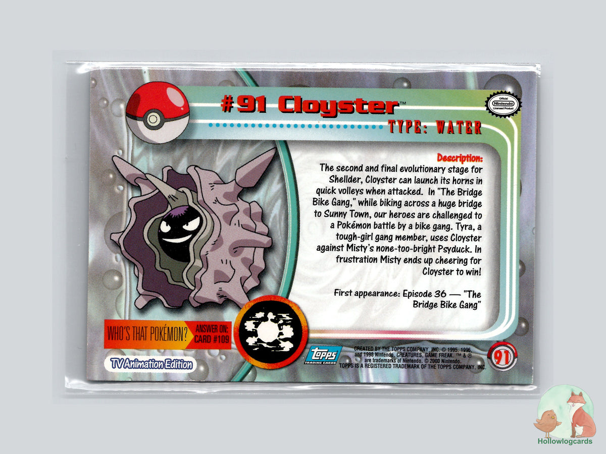 Cloyster (#91) - Topps Trading Cards Series 2